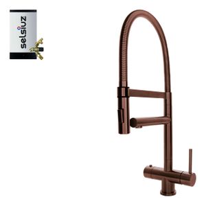 Selsiuz Inox XL kokend water kraan met combi extra boiler copper