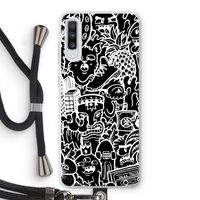 Vexx Black Mixtape: Samsung Galaxy A70 Transparant Hoesje met koord