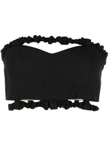 GANNI haut-bustier à coupe crop - Noir