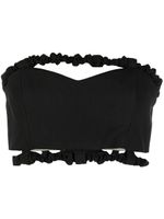 GANNI haut-bustier à coupe crop - Noir - thumbnail