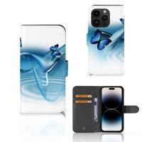 iPhone 15 Pro | Telefoonhoesje | Met pasjeshouder | Vlinders