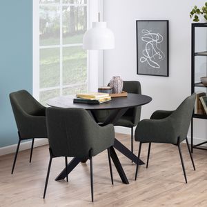 Bendt Ronde Eettafel Evald 105cm - Zwart