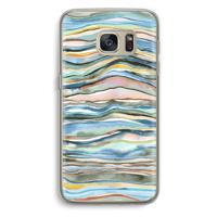 Watercolor Agate: Samsung Galaxy S7 Transparant Hoesje - thumbnail