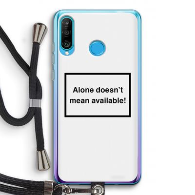 Alone: Huawei P30 Lite Transparant Hoesje met koord