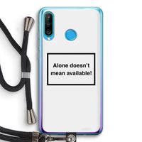 Alone: Huawei P30 Lite Transparant Hoesje met koord