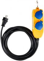 Brennenstuhl Bouwplaatsen-kabel IP54 met contactdozenblok 5m zwart H07RN-F 3G1,5 - 1169200010 - thumbnail