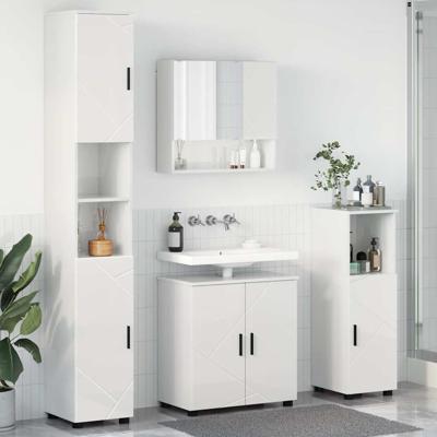 Badkamermeubelset 4 pcs Hoogglans wit 61 x 35 x 64 cm
