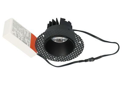 BR6852 LED-inbouwspot trimless 6.5W 2700K IP54 Dimbaar Zwart