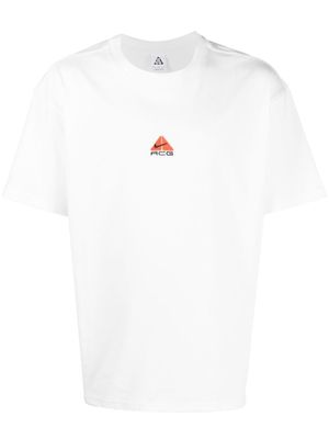 Nike t-shirt en coton à logo brodé - Blanc