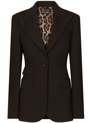 Dolce & Gabbana blazer à simple boutonnage - Marron
