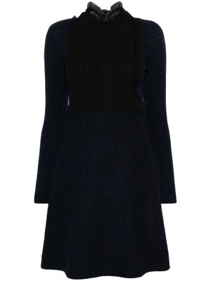 Valentino Garavani Pre-Owned robe courte à design plissé (années 2010) - Bleu