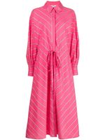 Evi Grintela robe-chemise mi-longue à rayures - Rose - thumbnail