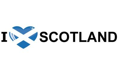 I Love Scotland vlag sticker - 19.6 cm - Schotland feestartikelen