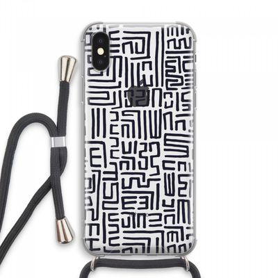 Moroccan Print: iPhone XS Max Transparant Hoesje met koord