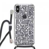 Moroccan Print: iPhone XS Max Transparant Hoesje met koord