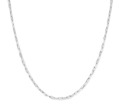TFT Zilveren Ketting Paperclip Platte Buis 2,5 mm 40 + 4 cm