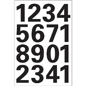 HERMA Numbers 25mm 0-9 weatherproof film black 1 sheet zelfklevende letter/cijfer