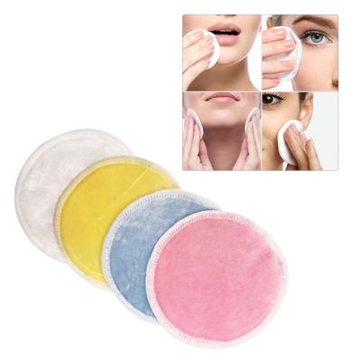 8 stuks drie laag wasbaar cyclus met behulp van bamboe wol make-up remover Puff willekeurige kleur levering