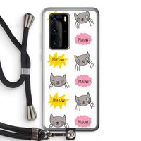 Meow: Huawei P40 Pro Transparant Hoesje met koord