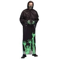 Boland Glowing reaper kostuum heren zwart/groen maat 54/56 (XL) - thumbnail