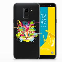 Samsung Galaxy J6 2018 Telefoonhoesje met Naam Cat Color