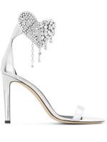 Giuseppe Zanotti sandales Amour 105 mm en cuir - Argent - thumbnail