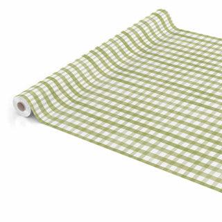 Tafelzeil pvc 140 cm gingham olive
