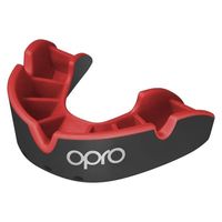 OPRO 790007 Silver Superior Fit Mouthguard - Black/Red - SR