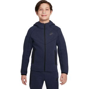 Nike Tech Fleece Full-Zip Hoody Kids - Opruiming - Kleding - Dark Blue/Black - maat 147-158