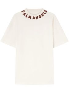 Palm Angels t-shirt en coton à logo imprimé - Blanc