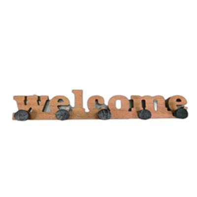 Wandkapstok Versa Welcome Wit Hout MDF 4 X 5,5 X 34,5 CM
