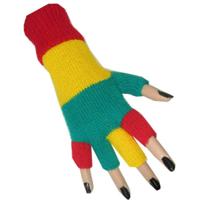 Vingerloze handschoenen - rood/geel/groen - Limburg thema - verkleed handschoen