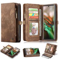 Caseme - vintage 2 in 1 portemonnee hoes - Samsung Galaxy Note 10 - Bruin - thumbnail
