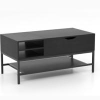 Salontafel met in Hoogte Verstelbaar Tafelblad Woonkamertafel met Verborgen Opbergruimte