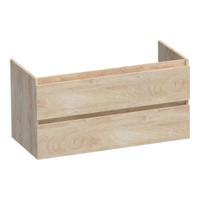 Brauer Joy - Onderkast - 100 cm - met 2 Softclose Lades Greeploos en 1 Sifon Uitsparing - Forest Wheat