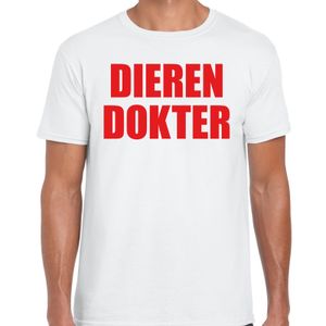 Dieren dokter verkleed t-shirt wit voor heren