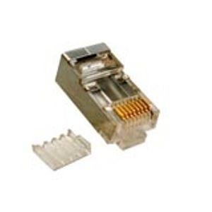 ACT RJ45 (8P/8C) CAT6 afgeschermde modulaire connector voor ronde kabel met massieve of soepele aders