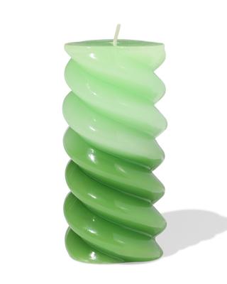 HEMA Stompkaars Ø6.5x13cm Gedraaid Lichtgroen-groen (groen)