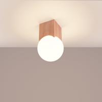 Plafondlamp SOLIS natuurlijk hout