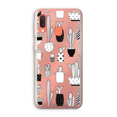 Cactusmotief: Samsung Galaxy A20e Transparant Hoesje