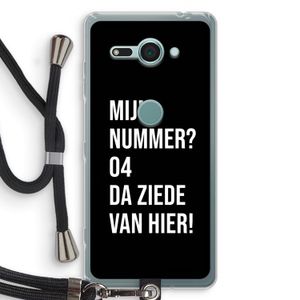 Da ziede van hier - Zwart: Sony Xperia XZ2 Compact Transparant Hoesje met koord