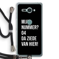 Da ziede van hier - Zwart: Sony Xperia XZ2 Compact Transparant Hoesje met koord