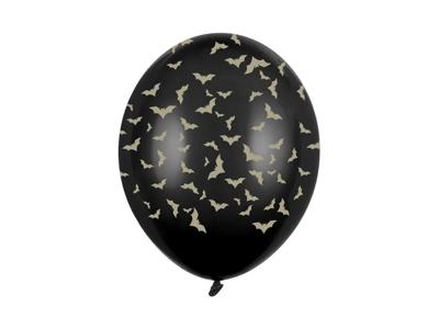 Halloween Ballonnen Vleermuis Zwart 30cm (6st)