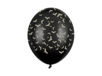 Halloween Ballonnen Vleermuis Zwart 30cm (6st)