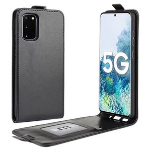 Samsung Galaxy S20 FE Verticale Flip Case met Kaartsleuf - Zwart