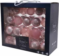 Kerstbalmix glas d7cm 42st poederrz Kerstbalmix glas d7cm 42st poederrz