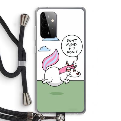 Unicorn: Samsung Galaxy A72 5G Transparant Hoesje met koord