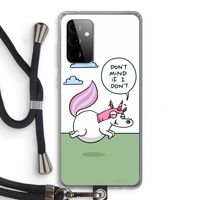 Unicorn: Samsung Galaxy A72 5G Transparant Hoesje met koord