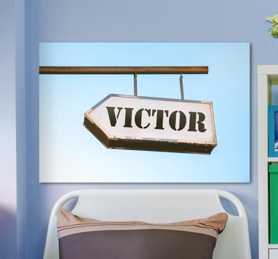 Gepersonaliseerde bord naam canvas schilderij