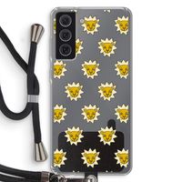 Leeuwenkoppen: Samsung Galaxy S21 FE Transparant Hoesje met koord